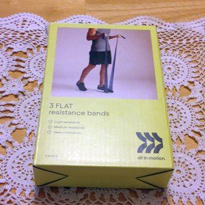 All in Motion Resistance Bands, 3 pk, new